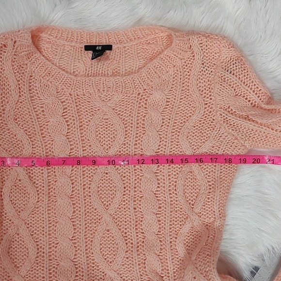 H&M light peach knit sweater size medium - Picture 6 of 9